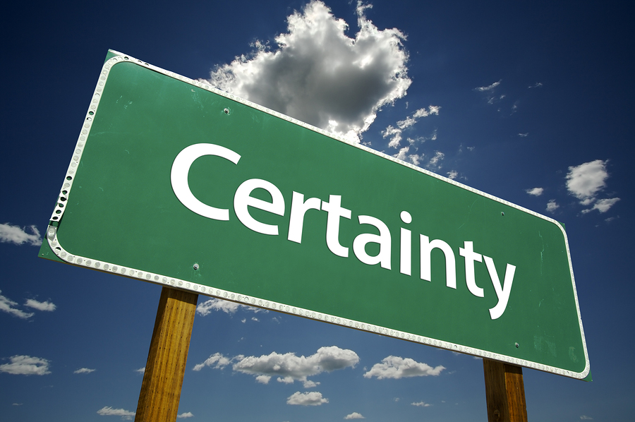 Certainty. Less wrong